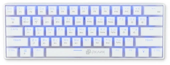 Клавиатура Оклик K763W механическая белый USB беспроводная BT/Radio Multimedia for gamer LED (1920562) кабель 1.5м - купить недорого с доставкой в интернет-магазине
