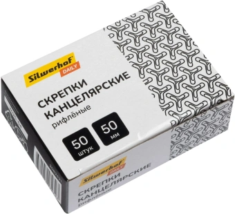 Скрепки Silwerhof Daily металл оцинкованные рифленый 50мм (упак.:50шт) картонная коробка - купить недорого с доставкой в интернет-магазине