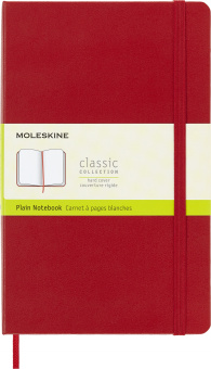 Блокнот Moleskine CLASSIC QP062R Large 130х210мм 240стр. нелинованный твердая обложка красный - купить недорого с доставкой в интернет-магазине