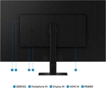 Монитор Samsung 32" ViewFinity S7 S32D700EAIXCI черный VA LED 5ms 16:9 HDMI матовая Piv 350cd 178гр/178гр 3840x2160 60Hz DP 4K 5.9кг - купить недорого с доставкой в интернет-магазине