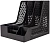 Лоток вертикальный Deli E9847 BLACK 3отд. сборный для бумаг 253x320x275мм черный пластик пластиковый пакет