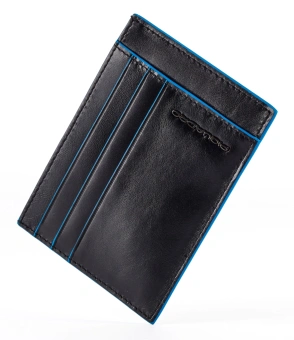 Чехол для кредитных карт Piquadro Blue Square PP2762B2R/N черный натур.кожа - купить недорого с доставкой в интернет-магазине