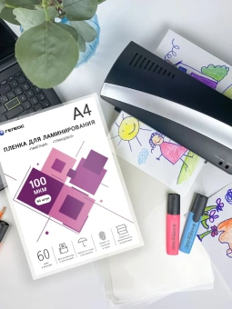 Пленка для ламинирования Heleos 100мкм A4 (60шт) глянцевая 216x303мм LPA4-100-60 - купить недорого с доставкой в интернет-магазине