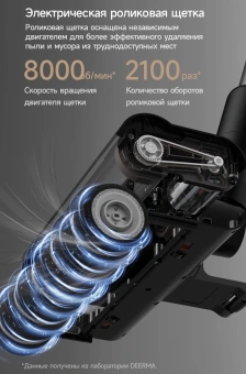 Пылесос ручной Deerma DEM-T30W Station 240Вт серый/черный - купить недорого с доставкой в интернет-магазине