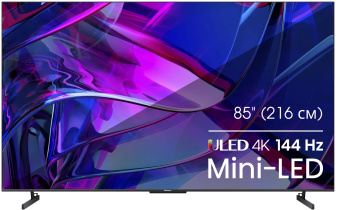 Телевизор QLED Hisense 85" 85U7KQ темно-серый 4K Ultra HD 120Hz DVB-T DVB-T2 DVB-C DVB-S DVB-S2 USB WiFi Smart TV - купить недорого с доставкой в интернет-магазине
