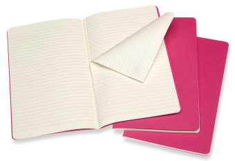 Блокнот Moleskine CAHIER JOURNAL CH016D17 Large 130х210мм обложка картон 80стр. линейка розовый неон (3шт) - купить недорого с доставкой в интернет-магазине