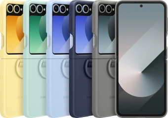 Чехол (клип-кейс) Samsung для Samsung Galaxy Z Flip6 Silicone Case Flip 6 (F741) серый (EF-PF741TJEGRU) - купить недорого с доставкой в интернет-магазине