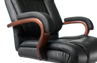 Кресло руководителя Бюрократ T-9925WALNUT черный кожа/иск.кожза крестов. металл/дерево - купить недорого с доставкой в интернет-магазине