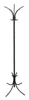 Вешалка напольная Бюрократ Нова-4 НОВА-4/BLACK черный основание крестовина наконечники серый металлик крючки двойные для верхней одежды метал. - купить недорого с доставкой в интернет-магазине