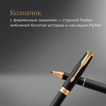Ручка роллер Parker Sonnet Core T528 (1931518) Matte Black GT F черн. черн. подар.кор. - купить недорого с доставкой в интернет-магазине