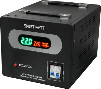Стабилизатор напряжения Smartwatt AVR Tower 5000RF 5000ВА черный - купить недорого с доставкой в интернет-магазине