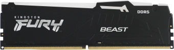 Память DDR5 16GB 6000MHz Kingston KF560C30BBA-16 Fury Beast Black RGB RTL Gaming PC5-48000 CL30 DIMM 288-pin 1.4В kit single rank с радиатором Ret - купить недорого с доставкой в интернет-магазине