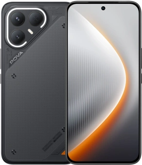 Смартфон Tecno Pova 7 Pro 5G 256Gb 12Gb черный моноблок 3G 4G 2Sim 6.78" 1224x2720 Android 15 64Mpix 802.11 a/b/g/n/ac/ax NFC GPS GSM900/1800 Protect - купить недорого с доставкой в интернет-магазине