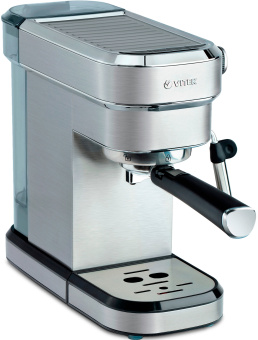 Кофеварка рожковая Vitek VT-1509 870Вт серебристый - купить недорого с доставкой в интернет-магазине