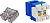 Модуль Lanmaster LAN-OK45U6/180N-BL Keystone RJ45 кат.6 син.