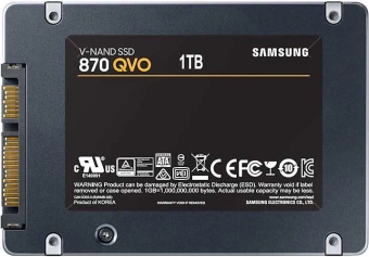 Накопитель SSD Samsung SATA-III 1TB MZ-77Q1T0BW 870 QVO 2.5" - купить недорого с доставкой в интернет-магазине