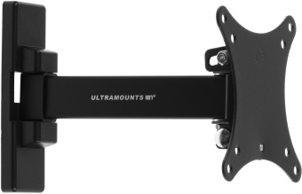 Кронштейн для телевизора Ultramounts UM874 черный 13"-27" макс.20кг настенный поворот и наклон - купить недорого с доставкой в интернет-магазине
