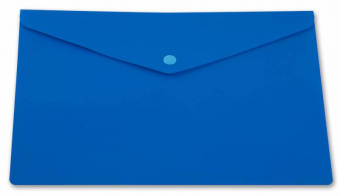 Конверт на кнопке Бюрократ -PK804A5NBLU A5 непрозрачный пластик 0.18мм синий - купить недорого с доставкой в интернет-магазине