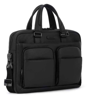 Сумка мужская Piquadro Modus Special CA2849MOS/N с отделением для ноутбука 14" черная натур.кожа - купить недорого с доставкой в интернет-магазине