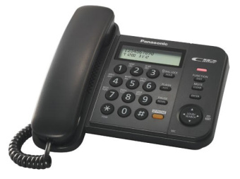 Телефон проводной Panasonic KX-TS2358RUB черный - купить недорого с доставкой в интернет-магазине