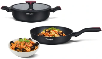 Сотейник Rondell Lilac RDA-1981 d=26см (с крышкой) черный - купить недорого с доставкой в интернет-магазине