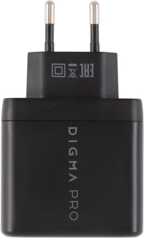 Сетевое зар./устр. Digma Pro DPW6A 65W 3.25A+3A (PD+QC) USB-C/USB-A универсальное черный (DPW6A5GX11BK) - купить недорого с доставкой в интернет-магазине