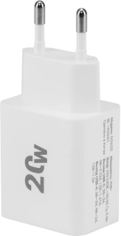 Сетевое зар./устр. Digma DGW2D 20W 3A+1A (PD+QC) USB-C/USB-A универсальное белый (DGW2D0F110WH) - купить недорого с доставкой в интернет-магазине