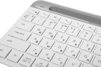 Клавиатура Logitech K580 белый/серебристый USB беспроводная BT/Radio slim Multimedia (920-009209) - купить недорого с доставкой в интернет-магазине
