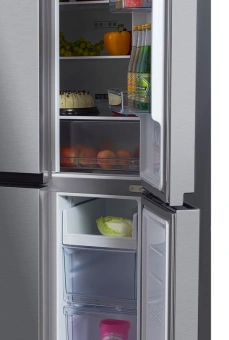 Холодильник Hyundai CM4505FV 3-хкамерн. нержавеющая сталь инвертер - цена, купить или заказать с доставкой в интернет-магазине Холодильник Hyundai CM4505FV 3-хкамерн. нержавеющая сталь инвертер - купить недорого с доставкой в интернет-магазине