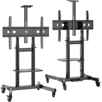 Стойка для телевизора Onkron TS1891 черный 50"-90" макс.100кг напольный мобильный - купить недорого с доставкой в интернет-магазине