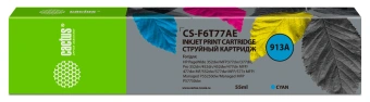 Картридж струйный Cactus CS-F6T77AE 913A голуб.пигм. (55мл) для HP PW 352dw/377dw/Pro 477dw/452dw с чипом - купить недорого с доставкой в интернет-магазине