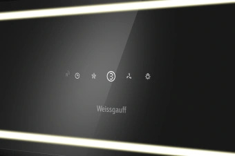 Вытяжка встраиваемая Weissgauff Quadra 600 Touch черный управление: сенсорное (1 мотор) - купить недорого с доставкой в интернет-магазине
