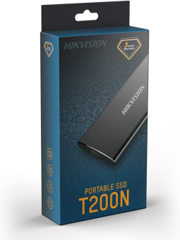 Накопитель SSD Hikvision USB-C 512Gb HS-ESSD-T200N 512G 1.8" черный - купить недорого с доставкой в интернет-магазине