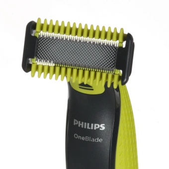 Бритва сетчатая Philips OneBlade QP2824/10 реж.эл.:3 питан.:аккум. черный/зеленый - купить недорого с доставкой в интернет-магазине