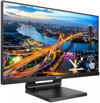 Монитор Philips 21.5" B Line 222B1TC черный IPS LED 16:9 HDMI M/M матовая HAS 250cd 178гр/178гр 1920x1080 75Hz VGA DP FHD USB Touch 6.13кг - купить недорого с доставкой в интернет-магазине