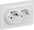 Розетка силов. IEK Brite РСш12-3-БрБ BR-R24-16-K01-F 2розет. двойн. скрыт. зазем. штор. IP20 белый (упак.:1шт) - купить недорого с доставкой в интернет-магазине