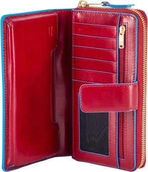 Кошелек женский Piquadro Blue Square PD1354B2R/R красный натур.кожа - купить недорого с доставкой в интернет-магазине