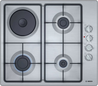 Газовая варочная поверхность Bosch PBY6C5B62O серебристый - купить недорого с доставкой в интернет-магазине