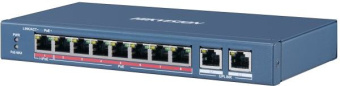 Коммутатор Hikvision DS-3E0310HP-E(C) 8x100Мбит/с 2x1Гбит/с 7PoE+ 1PoE++ 110W неуправляемый - купить недорого с доставкой в интернет-магазине