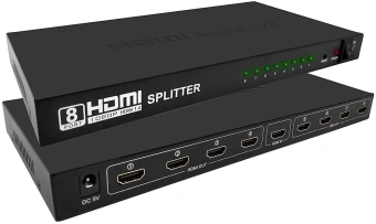 Сплиттер аудио-видео Premier 5-872-8 HDMI (f)/8xHDMI (f) черный - купить недорого с доставкой в интернет-магазине