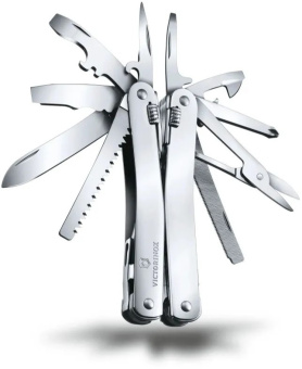 Мультитул Victorinox SwissTool Spirit X (3.0235.L) 105мм 35функц. мини-отвертка/штопор/набор бит/чехол кожаный серебристый подар.коробка - купить недорого с доставкой в интернет-магазине