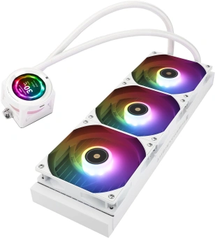 Система водяного охлаждения Thermalright Core Vision 360 ARGB Soc-AM5/AM4/1200/1700/1851 белый 4-pin 27.7dB Al LCD Ret (C-VISION-360-WH-ARGB) - купить недорого с доставкой в интернет-магазине