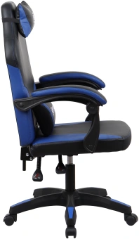 Кресло игровое Оклик Spirit черный/синий сиденье черный/синий искусственная кожа с подголов. крестов. пластик черный - купить недорого с доставкой в интернет-магазине