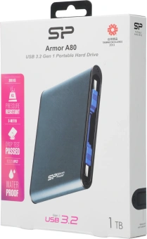 Жесткий диск Silicon Power USB3.0 1TB SP010TBPHDA80S3B A80 Armor 2.5" синий - купить недорого с доставкой в интернет-магазине