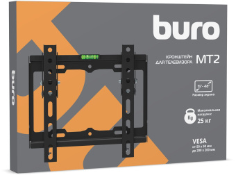 Кронштейн для телевизора Buro MT2 черный 15"-48" макс.25кг настенный наклон - купить недорого с доставкой в интернет-магазине