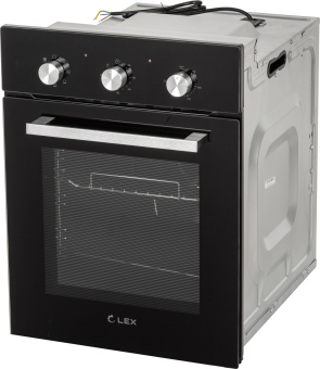 Духовой шкаф Электрический Lex EDM 4570 BL стекло черное - купить недорого с доставкой в интернет-магазине
