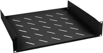 Полка стационарная Cabeus SH-J017-2U-400-BK 2U нагр.:20кг. 19" 400мм черный - купить недорого с доставкой в интернет-магазине