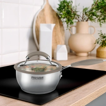 Ковш Rondell Balance RDS-752 1.4л. d=16см (с крышкой) стальной - купить недорого с доставкой в интернет-магазине
