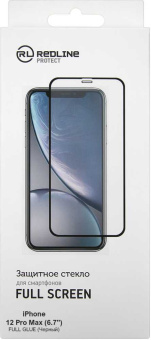 Защитное стекло для экрана Redline черный для Apple iPhone 12 Pro Max антиблик. 1шт. (УТ000021879) - купить недорого с доставкой в интернет-магазине