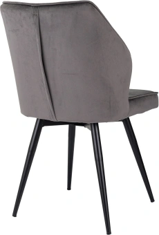 Стул для дома Бюрократ CH-K5_SP с повор.мех. т.серый Holland 18 металл черный на ножках (CH-K5_1/SP/HL18) - купить недорого с доставкой в интернет-магазине